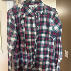 J. Crew Vibrant Plaid Shirt